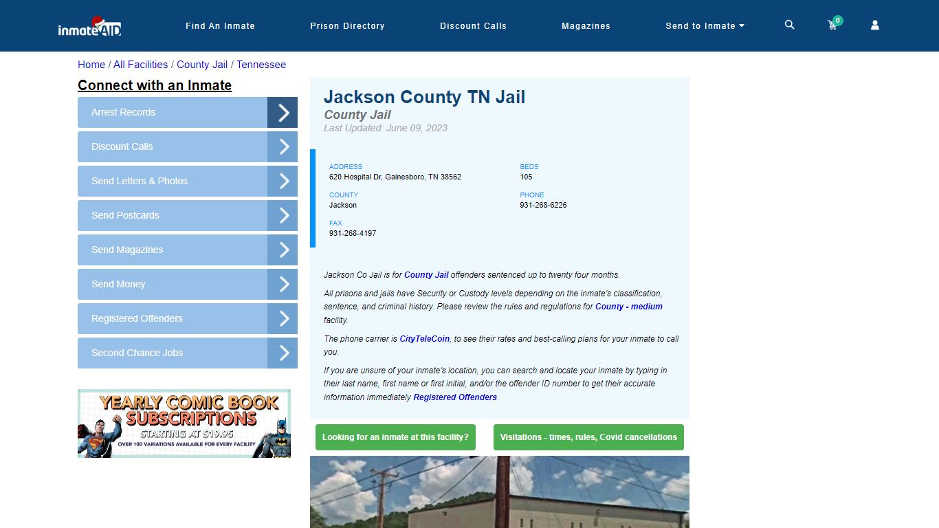 Jackson County TN Jail - Inmate Locator - Gainesboro, TN